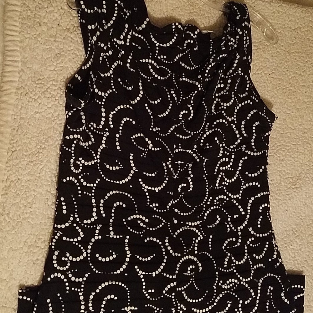 Pleated black dress